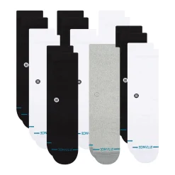 Stance 9 Pack Crew Socks White/Black/Multi Best