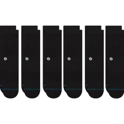Stance 6 Pack Crew Socks Black Discount