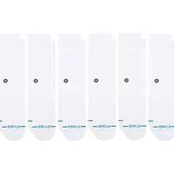 Stance 6 Pack Crew Socks White Outlet