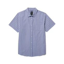 Stance Bales Button Up Organic Cotton Shirt Stoneblue Discount