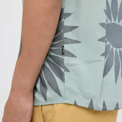 Stance Bales Button Up Organic Cotton Shirt Seagreen Sale