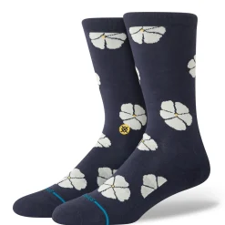 Stance Cotton Crew Light Cushion Socks Floral Navy Outlet
