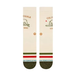 Stance Cotton Crew Medium Cushion Socks California Republic Offwhite New