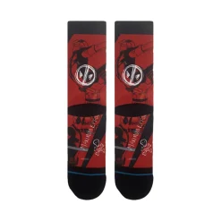 Stance Deadpool X Poly Crew Socks Deadpool Red Clearance