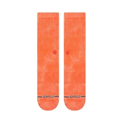 Stance Icon Crew Socks Dye Coral Hot