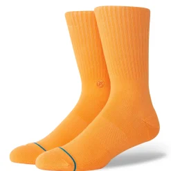 Stance Icon Crew Socks Orange Sand Clearance