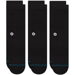 Stance Icon Crew Socks 3 Pack Black Hot