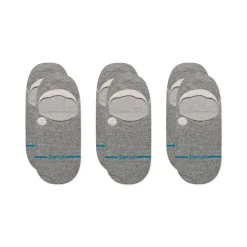 Stance Icon No Show Socks 3 Pack Heathergrey Clearance