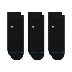 Stance Icon Quarter Socks 3 Pack Icon Black Clearance
