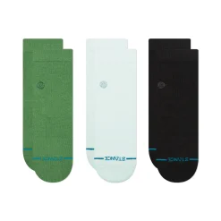 Stance Icon Quarter Socks 3 Pack Icon Green Sale
