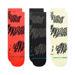 Stance Light Performance Crew Sock 3 Pack Glacier Neonpink Outlet