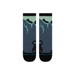 Stance Light Performance Wool Crew Socks Icy Mountain Indigo New