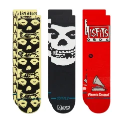 Stance Misfits X Cotton Crew Socks Box Set Black Clearance