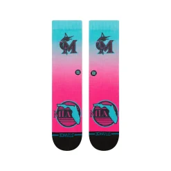 Stance MLB 2025 City Connect Crew Socks Miami Marlins Pink New