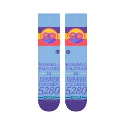 Stance MLB 2025 City Connect Crew Socks Colorado Rockies Lightblue Clearance