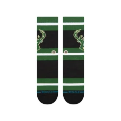 Stance NBA 2024 Prep Crew Socks Milwaukee Bucks Clearance