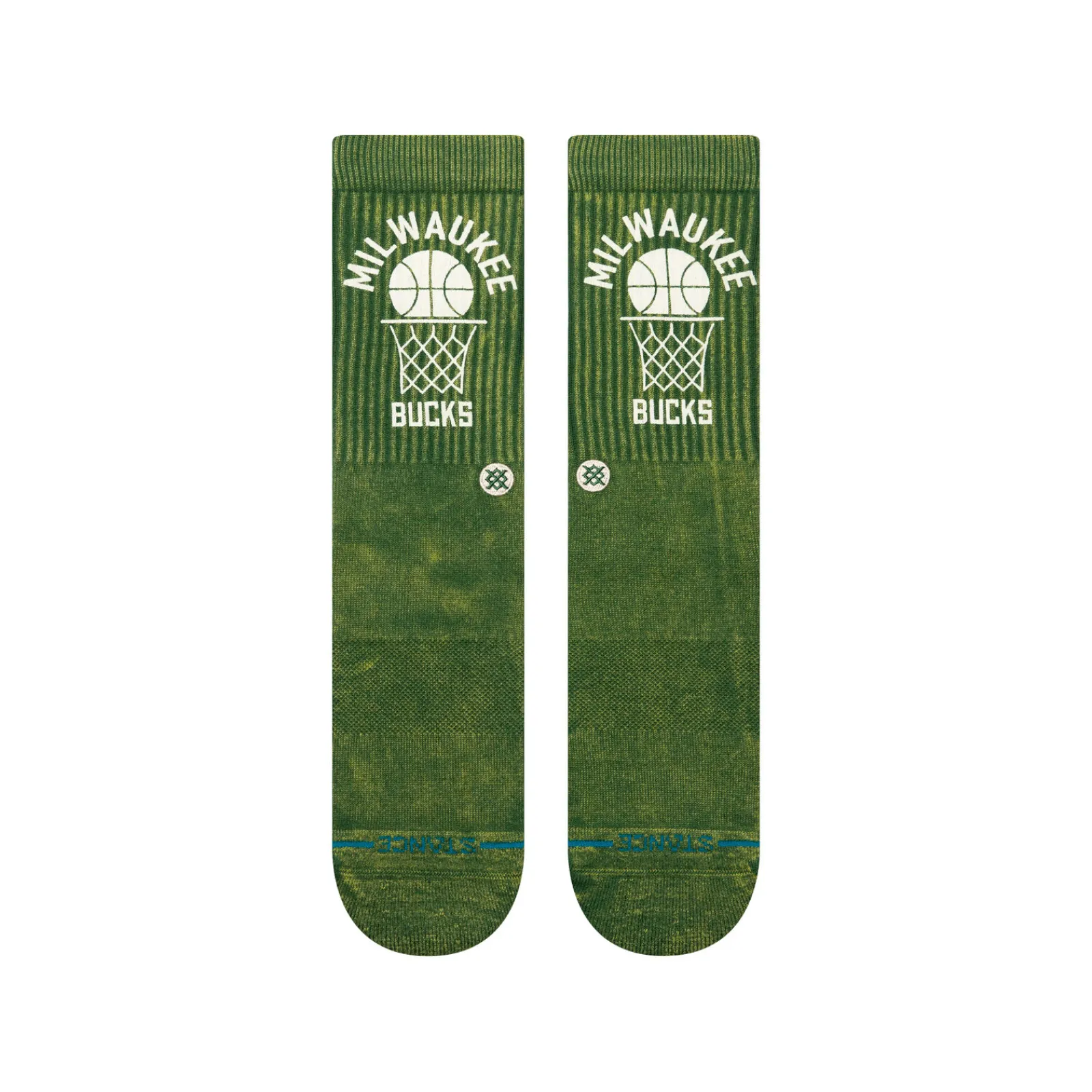 Stance NBA 2024 Vintage Crew Socks Milwaukee Bucks Clearance