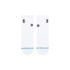 Stance NBA Logoman Quarter Socks WHITE