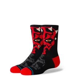 Stance Star Wars| Phantom Menace Kids Crew Socks Maul Black Clearance